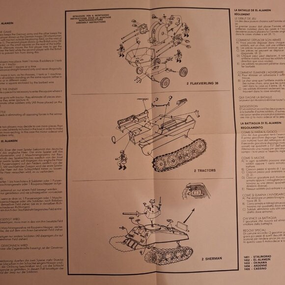 Milton Bradley Battle Tank Board Army Strategy Paper Grid 1975 Large Replacement - Picture 6 of 9